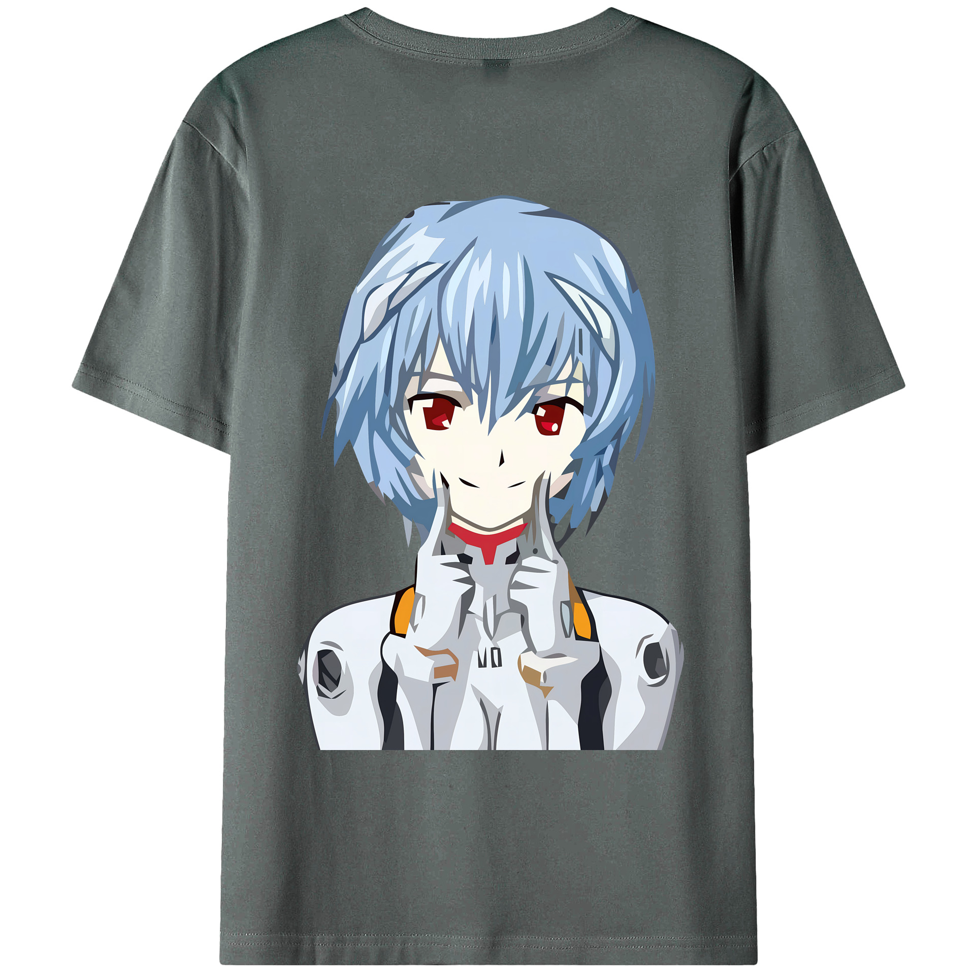 （画像用） EVA 新世紀エヴァンゲリオン 綿100％ メンズ半袖Tシャツ（バックプリント） 通気性